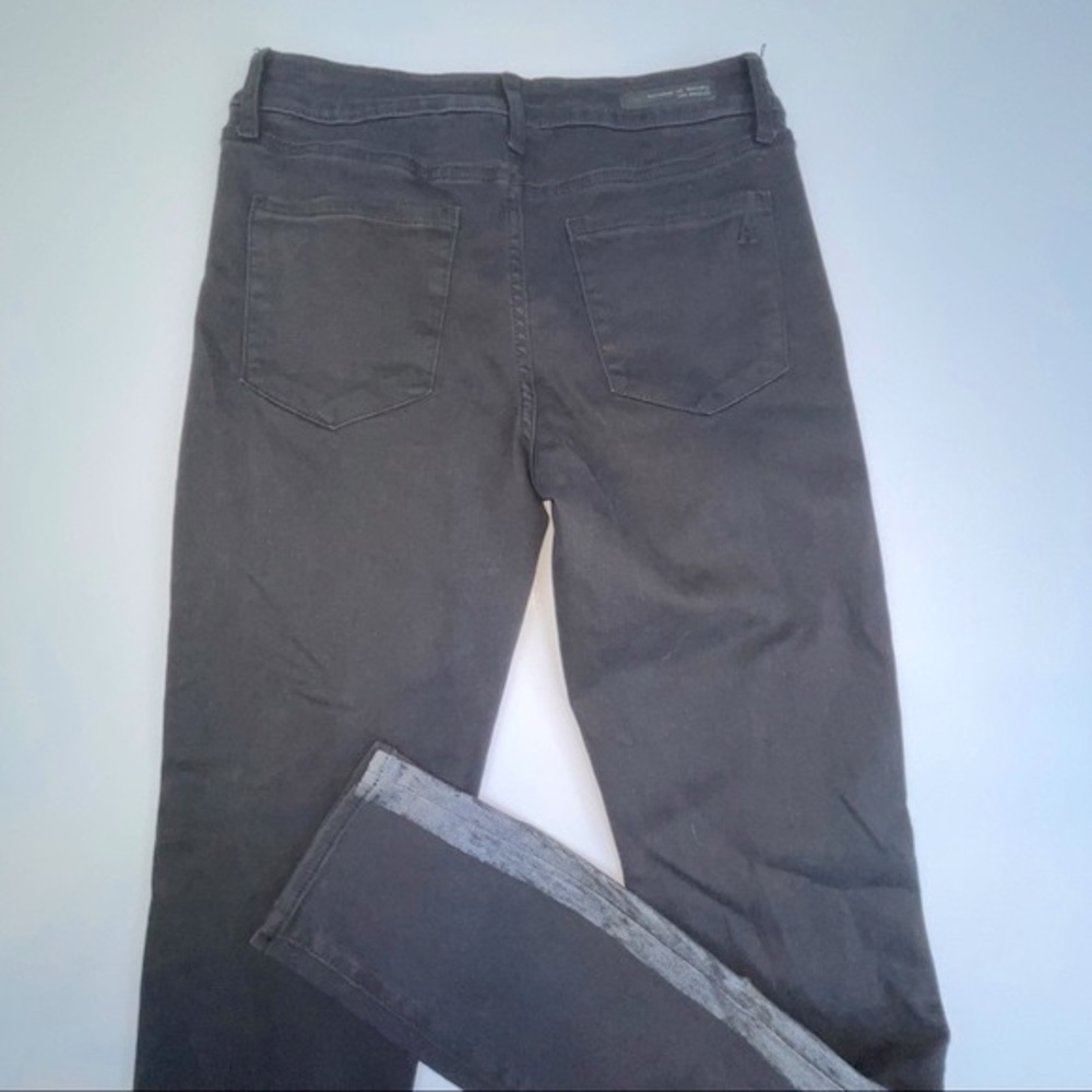 NEW Articles of Society Sarah Skinny Bailey Jeans Black Silver Tuxedo Stripe - Picture 12 of 17